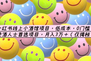 线上小酒馆，0门槛创业项目，月入3万＋，教你如何精准引流和定位！