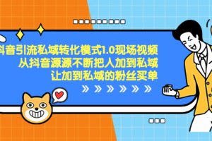 抖音引流私域转化1.0，教你如何轻松将抖音粉丝转化为付费用户