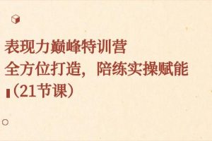 表现力巅峰特训课程，全方位打造，焕发个人魅力，陪练实操赋能（21节课）