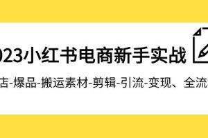 2023小红书电商新手特训营：开店爆品搬运引流变现全流程，助你成为电商达人