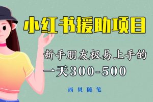 小红书援助项目录课，300-500元每天收益！新手必看教程