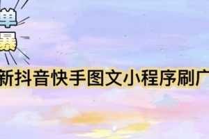 收费5980的最新抖音快手小程序掘金（详细教程）