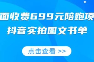 陪跑项目，抖音实拍图文书单，图文带货技巧全攻略【外面收费699元】