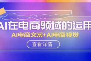 电商领域AI运用大揭秘！AI电商文案+AI电商视觉教你轻松驾驭！（14节课）
