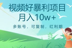 视频号暴利项目，多账号，可复制，红利期，月入10W+【揭秘】